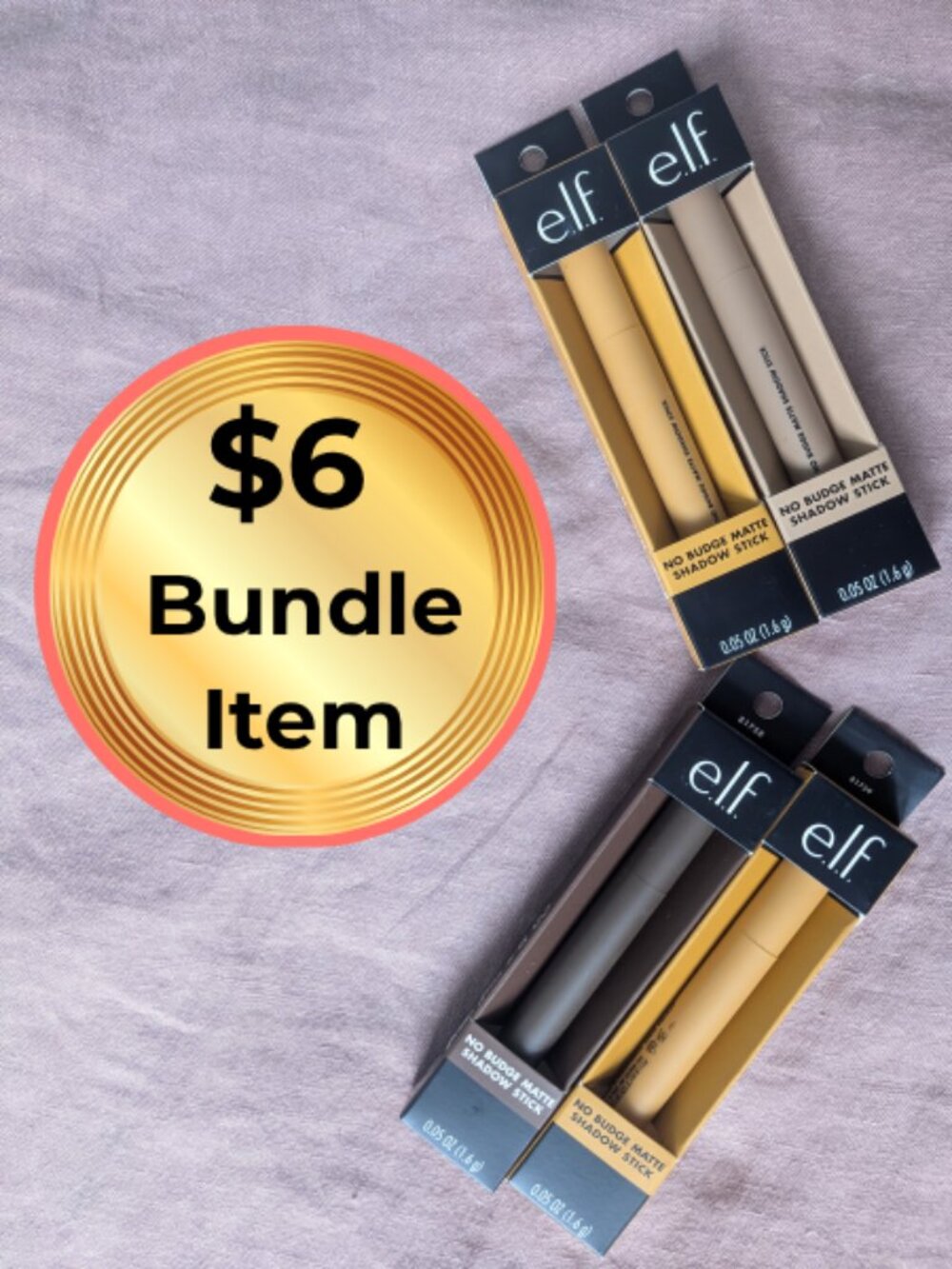 🔥 ADD TO ANY BUNDLE FOR JUST $6!! ELF / e.l.f. No Budge Matte Shadow Stick DUO